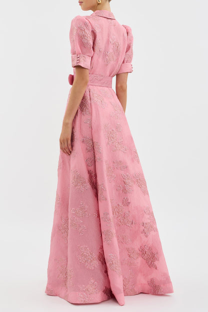 Anabella - Vestido con Mangas Cortas Abullonadas