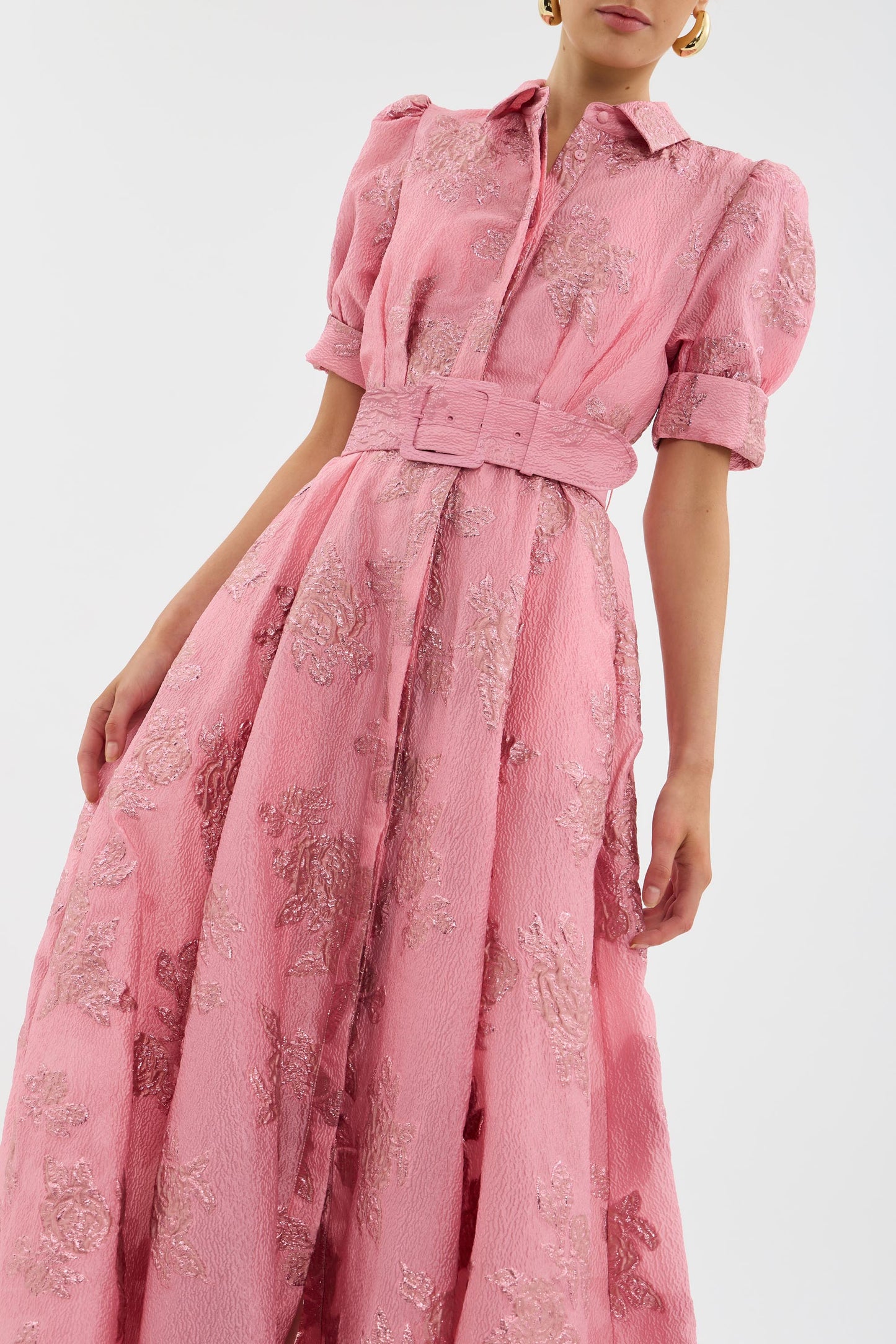 Anabella - Vestido Corto de Manga Abullonada