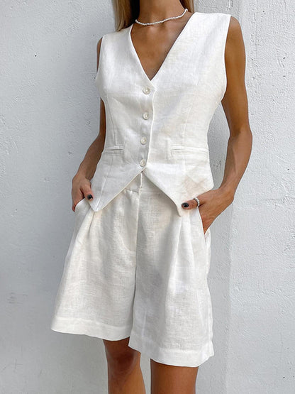 Conjunto de Pantalones Cortos de Dos Piezas Sophia