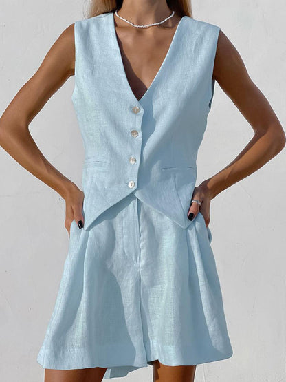 Conjunto de Pantalones Cortos de Dos Piezas Sophia