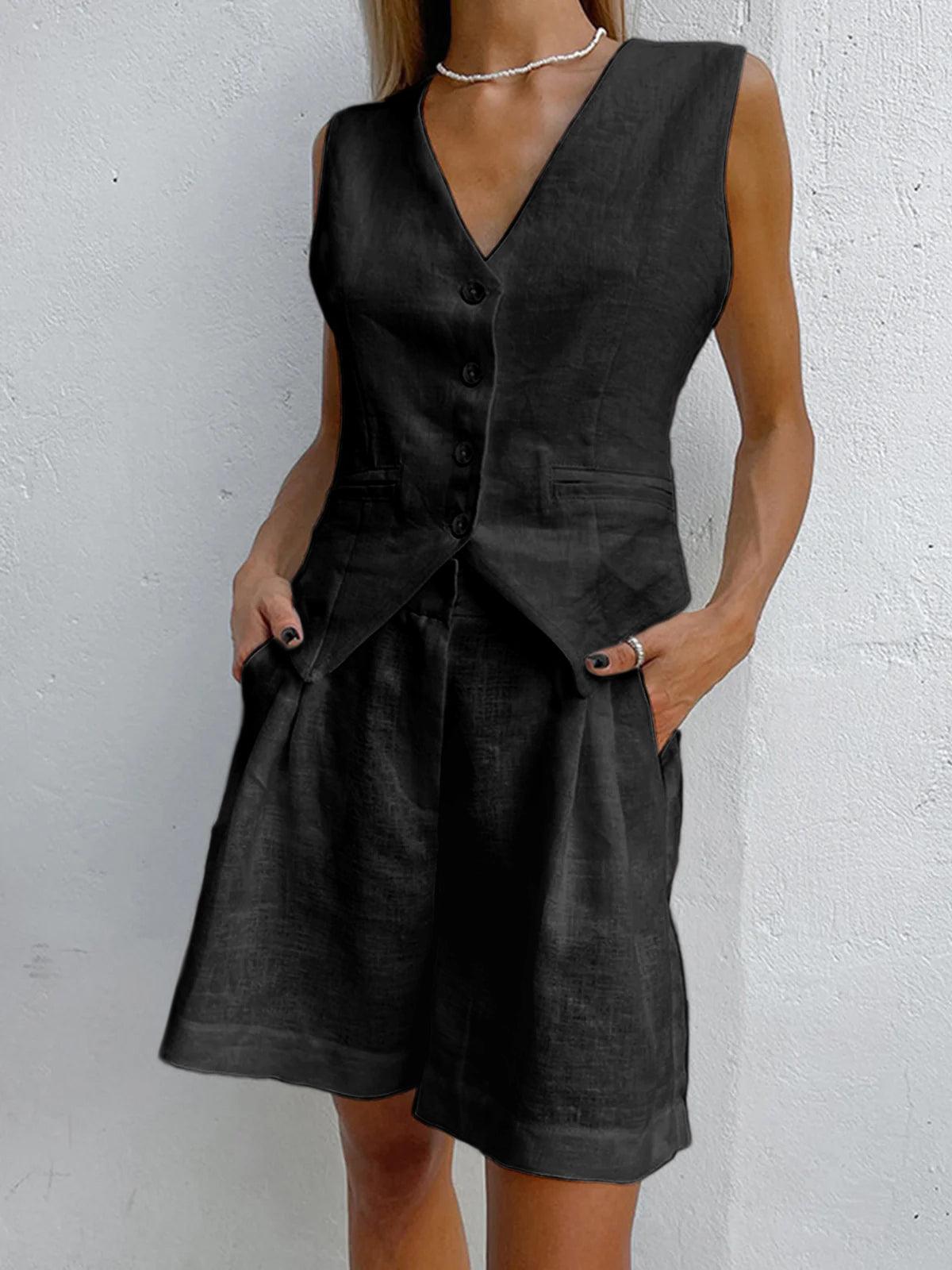 Conjunto de Pantalones Cortos de Dos Piezas Sophia