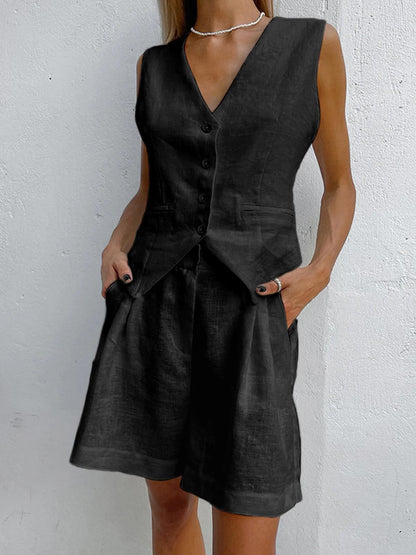 Conjunto de Pantalones Cortos de Dos Piezas Sophia