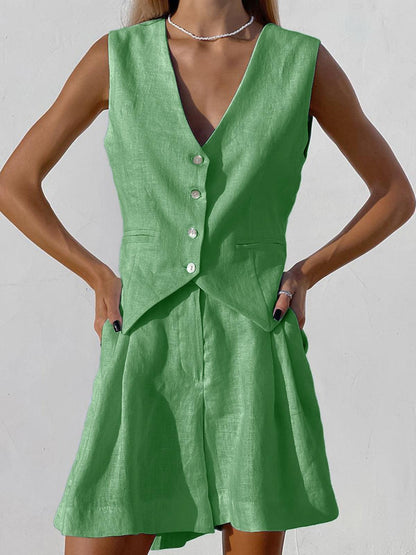 Conjunto de Pantalones Cortos de Dos Piezas Sophia