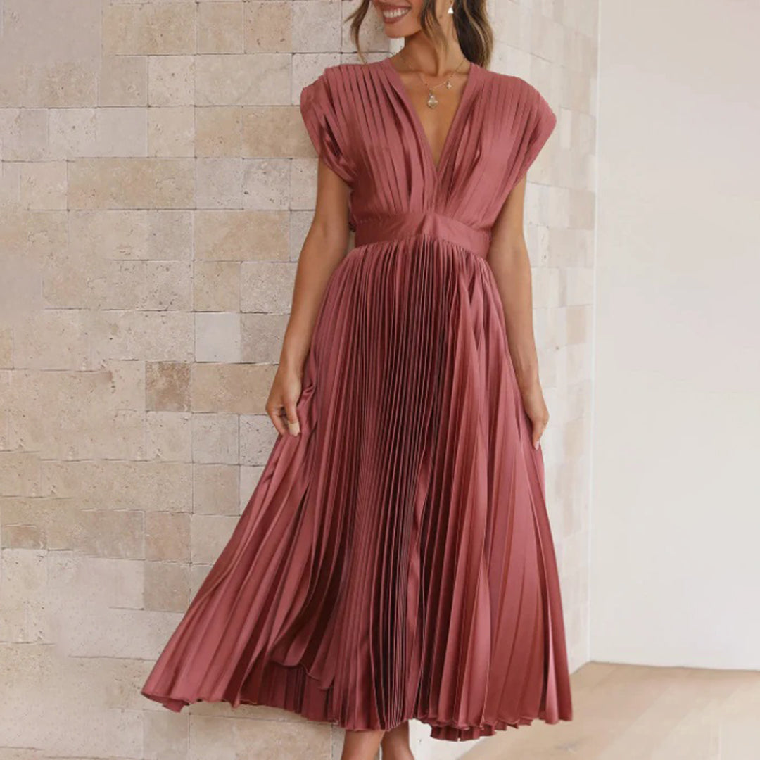 Marni™ | Vestido Midi Plisado Atemporal