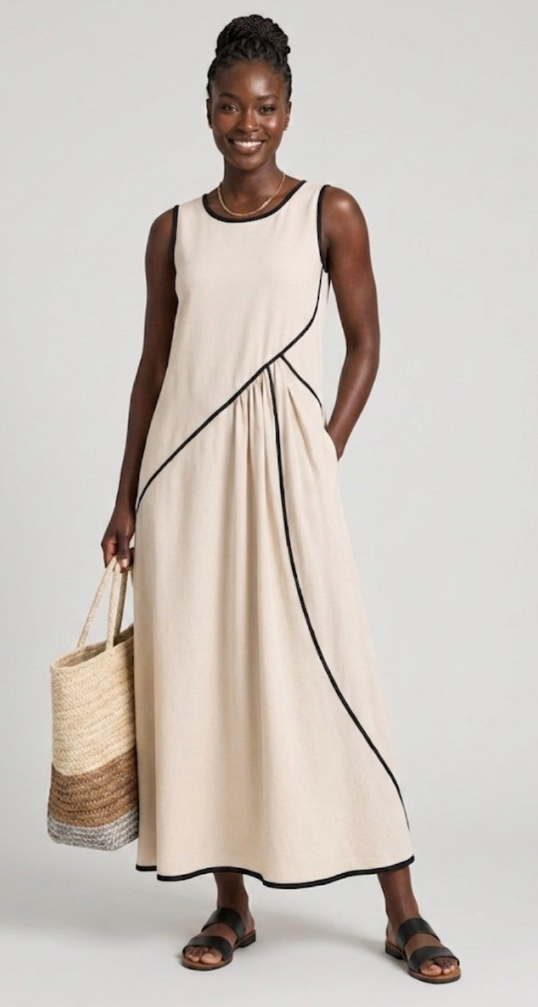 Soleia | Vestido Maxi Sin Mangas con Cuello Redondo