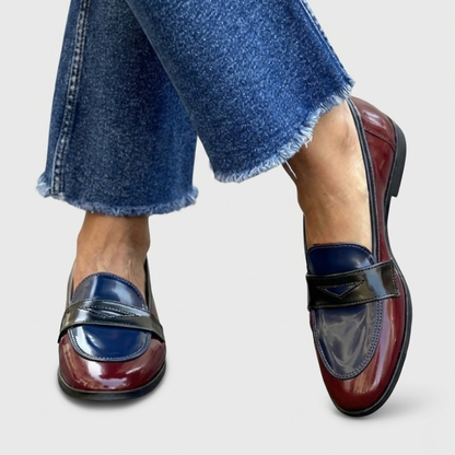 Claudia™ | Mocasines a Contraste