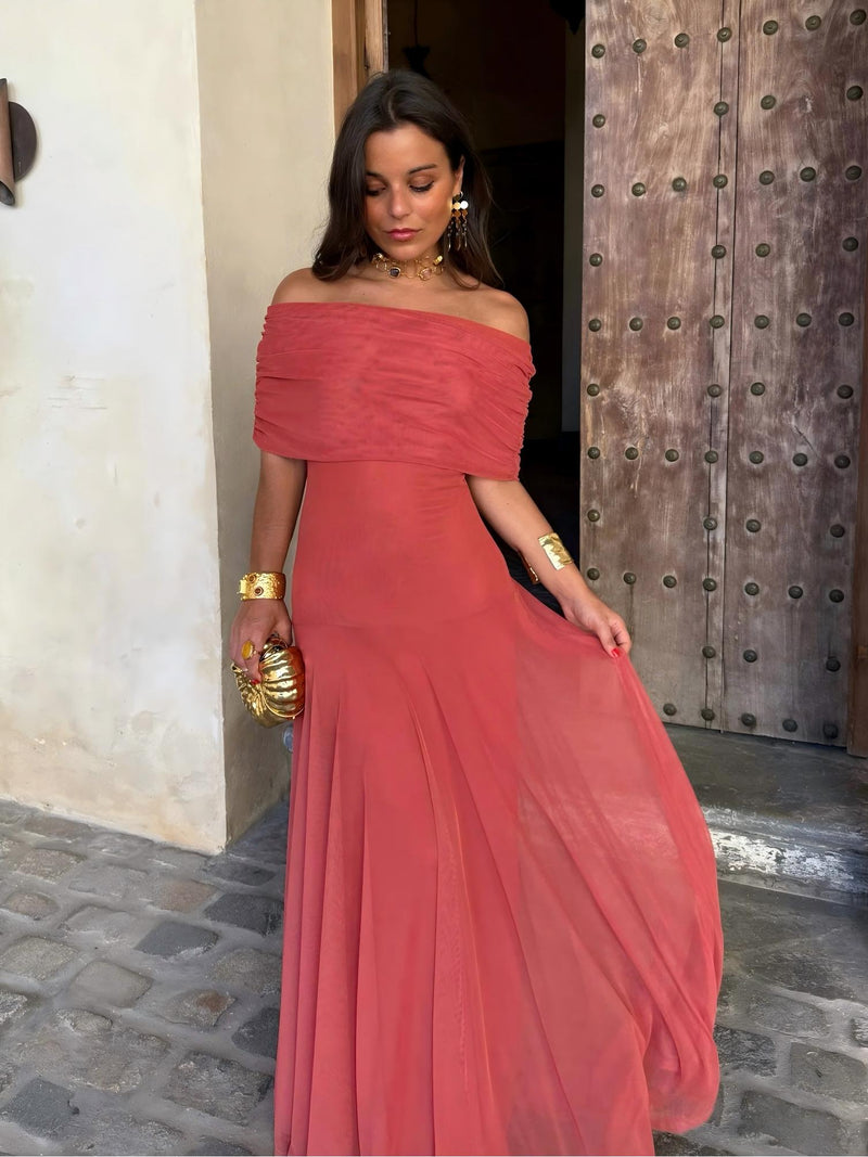 Camila | Vestido Maxi Elegante de Malla