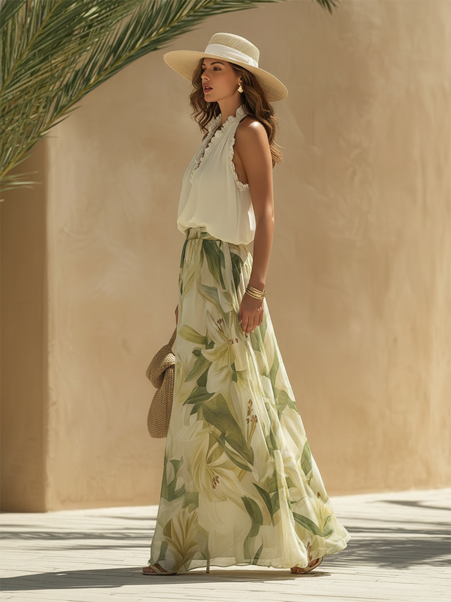 Marisol | Conjunto Fluido Impreso Lirio Elegante