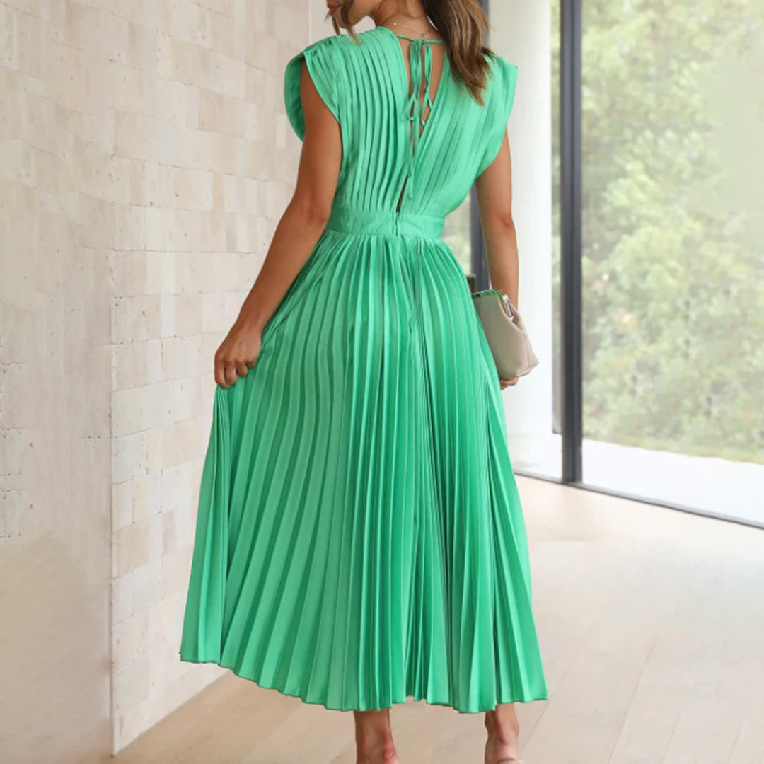 Marni™ | Vestido Midi Plisado Atemporal