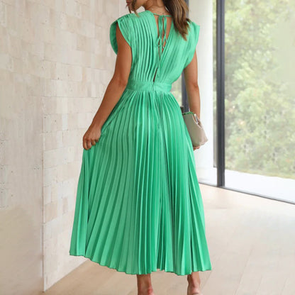 Marni™ | Vestido Midi Plisado Atemporal