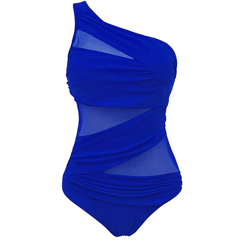 Nayla | Tu elegante traje de baño de un solo hombro en talla grande