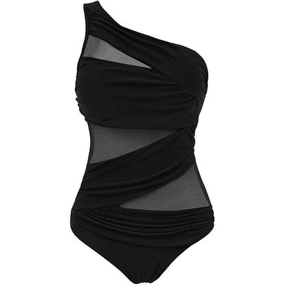 Nayla | Tu elegante traje de baño de un solo hombro en talla grande