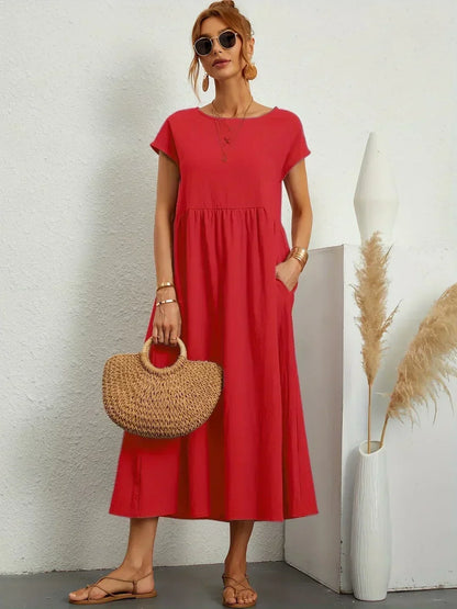 Ursina™ | Vestido Midi Fluido