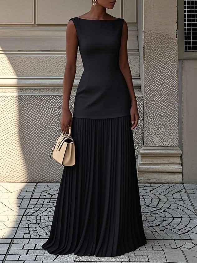 Serena™ | Vestido Maxi Plisado