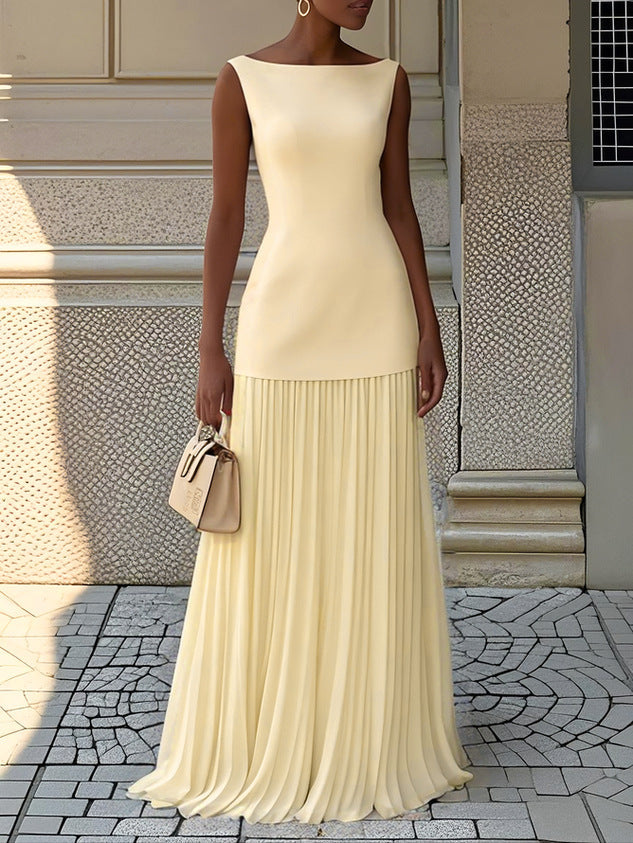 Serena™ | Vestido Maxi Plisado