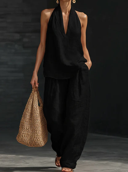 Conjunto sin mangas Zoë™ con pantalones anchos