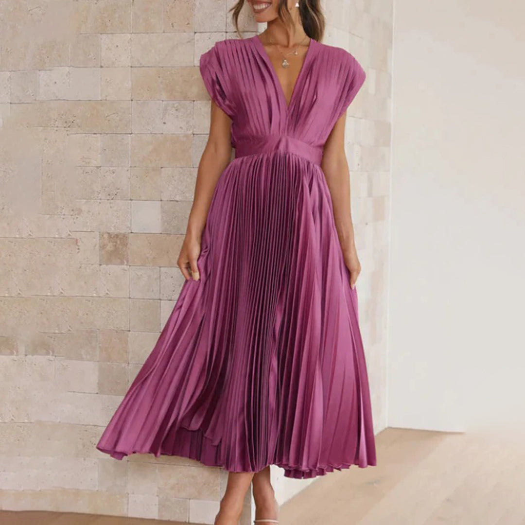 Marni™ | Vestido Midi Plisado Atemporal