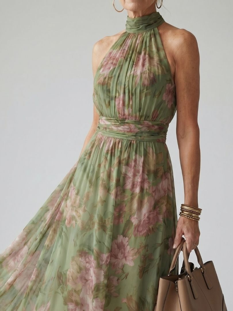 Mirelle | Vestido Midi con Escote Americano