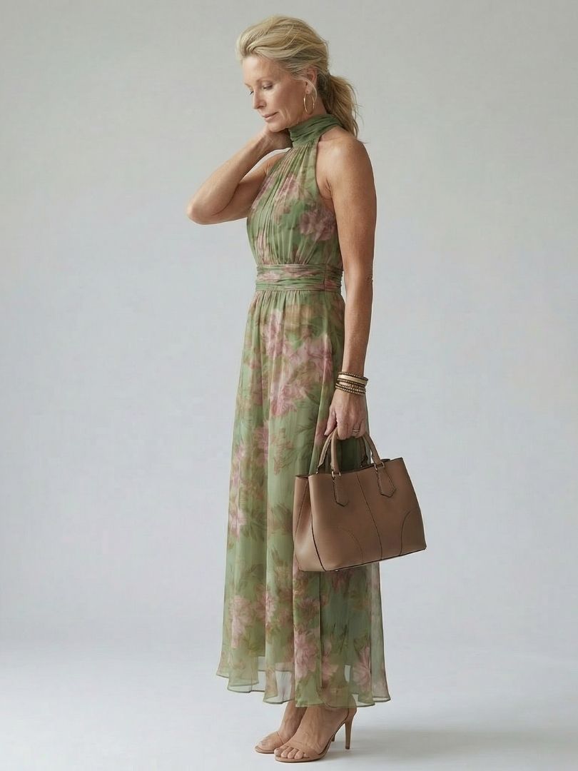 Mirelle | Vestido Midi con Escote Americano