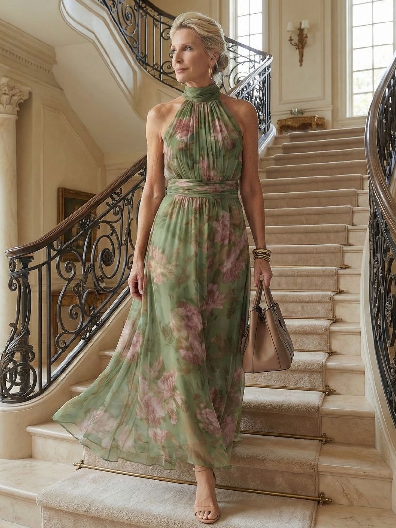 Mirelle | Vestido Midi con Escote Americano