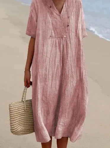 Silvana™ | Vestido Maxi Texturizado Relaxed