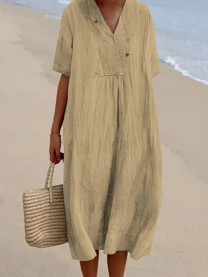 Silvana™ | Vestido Maxi Texturizado Relaxed