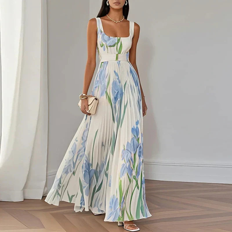 Oriah™ | Vestido largo en forma de trapecio floral