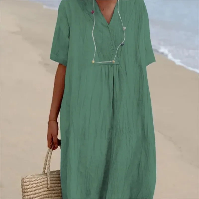 Silvana™ | Vestido Maxi Texturizado Relaxed