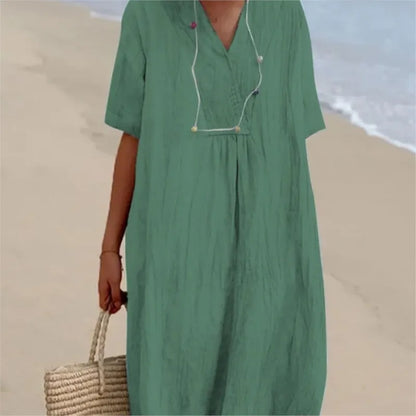 Silvana™ | Vestido Maxi Texturizado Relaxed