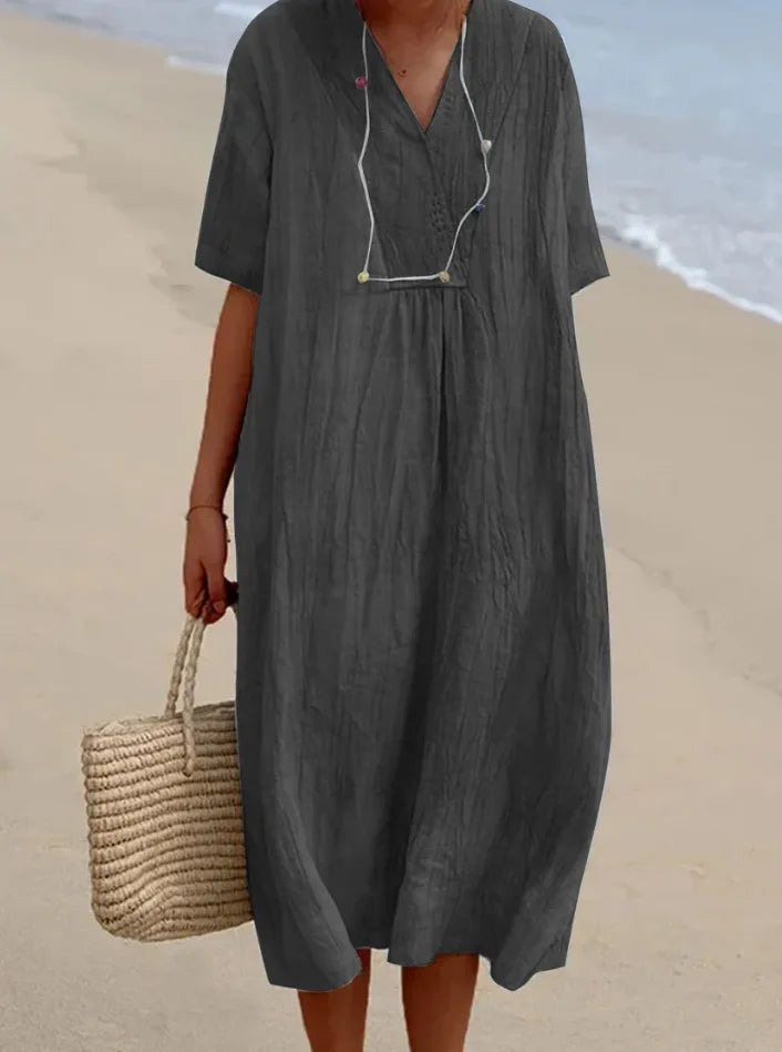 Silvana™ | Vestido Maxi Texturizado Relaxed
