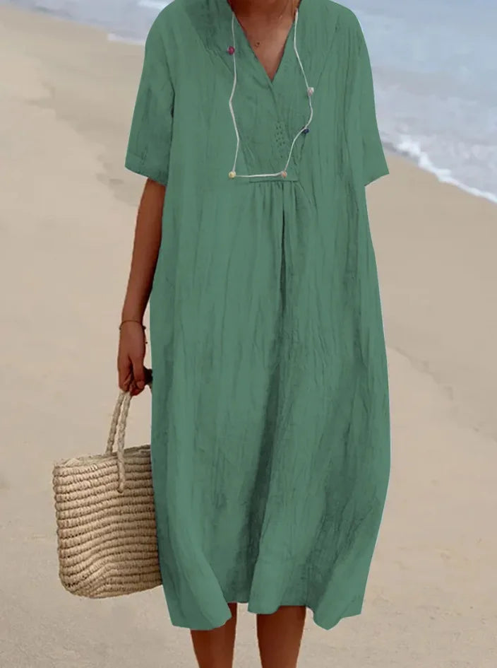 Silvana™ | Vestido Maxi Texturizado Relaxed