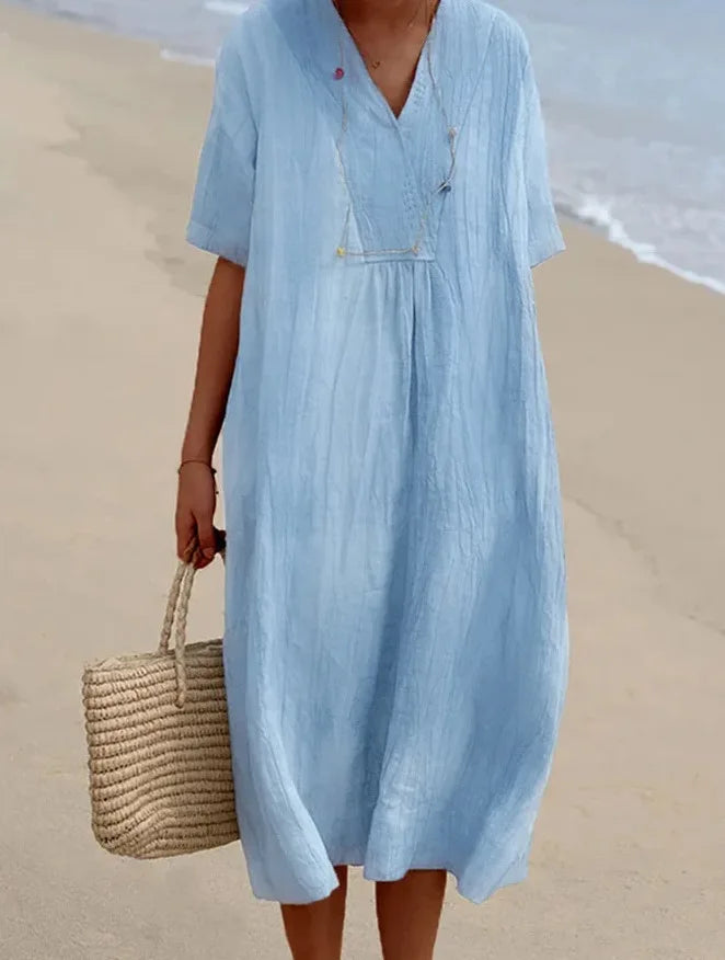 Silvana™ | Vestido Maxi Texturizado Relaxed