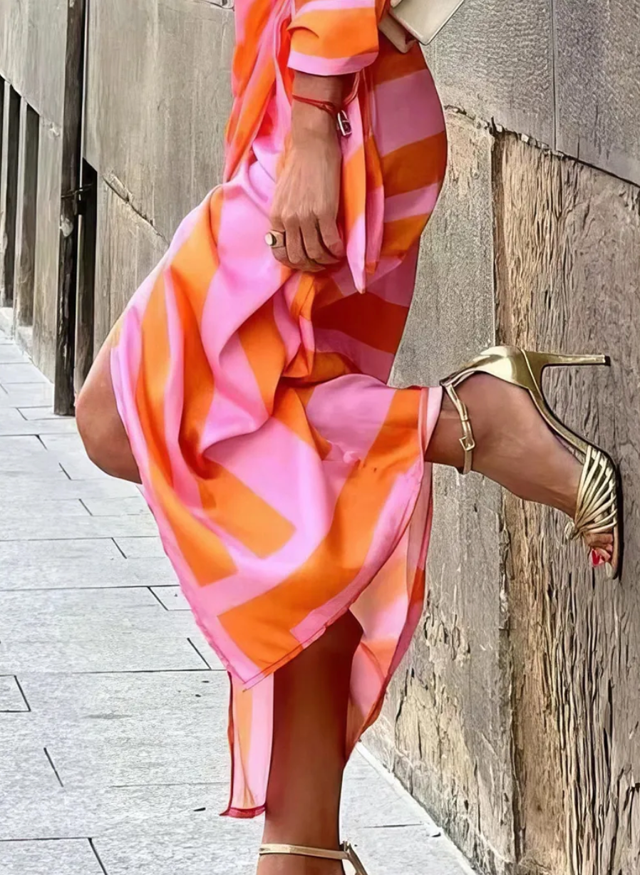 Elvina - Vestido Envolvente Impreso