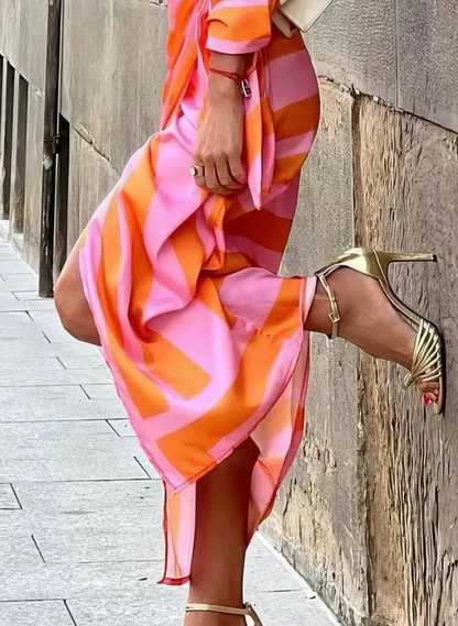 Elvina - Vestido Envolvente Impreso