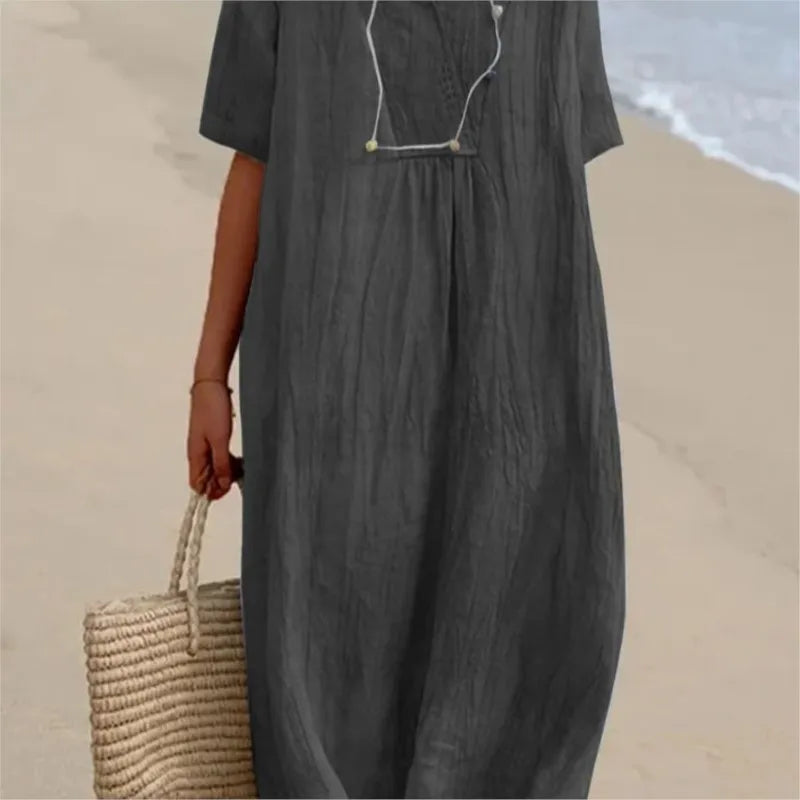 Silvana™ | Vestido Maxi Texturizado Relaxed