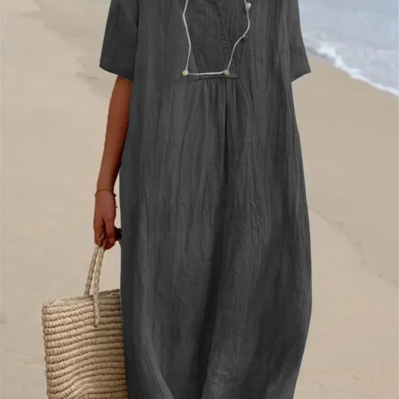 Silvana™ | Vestido Maxi Texturizado Relaxed