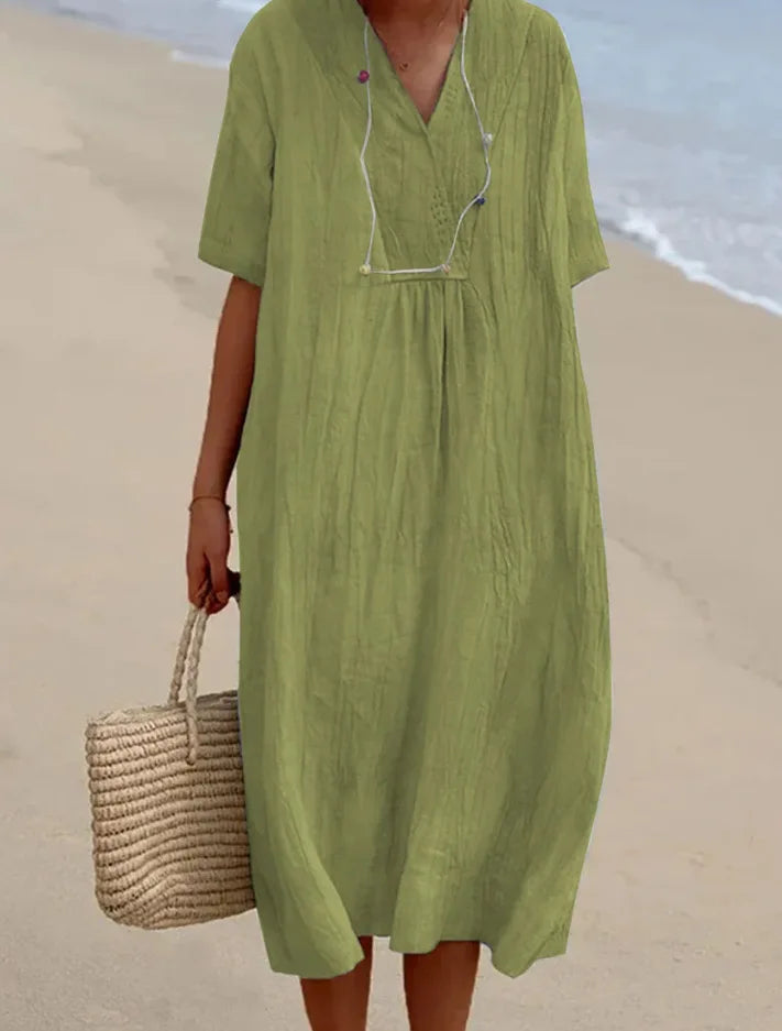 Silvana™ | Vestido Maxi Texturizado Relaxed