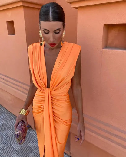 Vestido Plisado Elegante