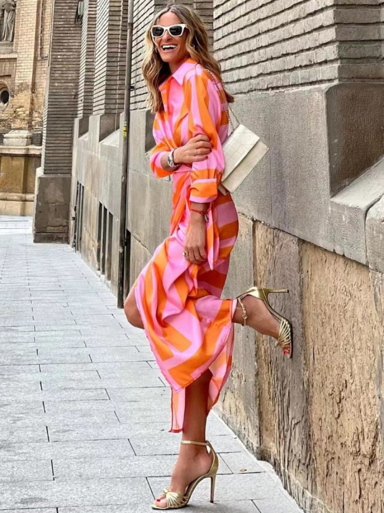Elvina - Vestido Envolvente Impreso
