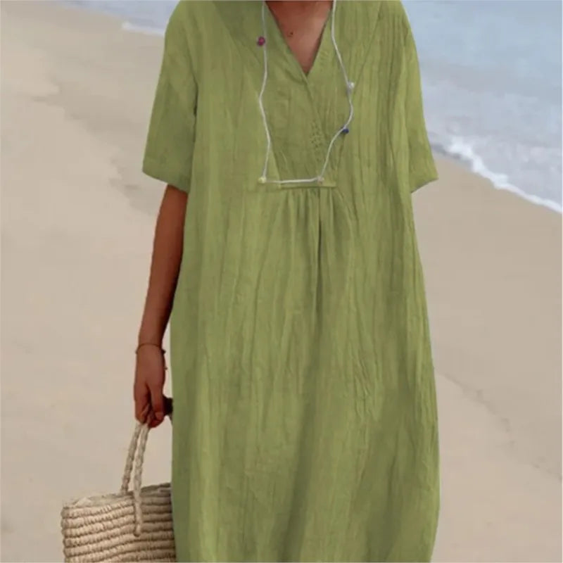 Silvana™ | Vestido Maxi Texturizado Relaxed