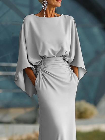 Clara | Vestido elegante sin mangas con escote en V y espalda descubierta