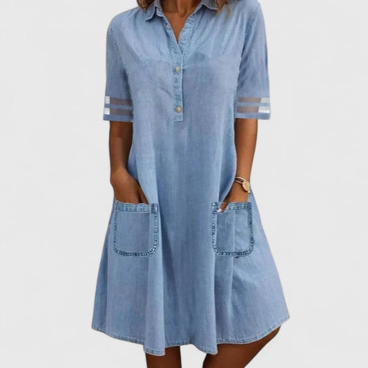 Brittany | Vestido de Denim que Favorece la Figura