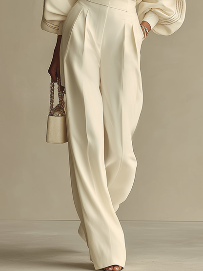 Selena – conjunto de canalé con pantalones anchos