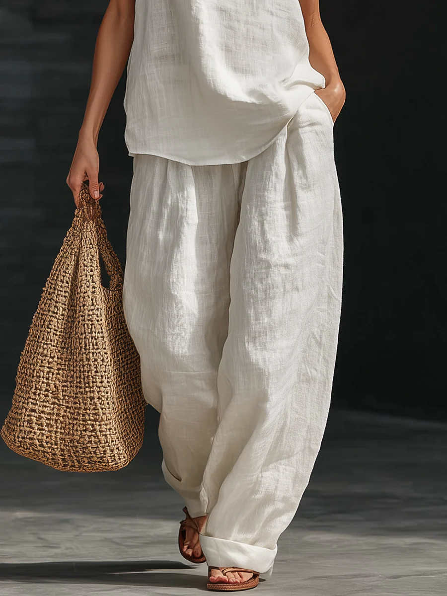 Conjunto sin mangas Zoë™ con pantalones anchos