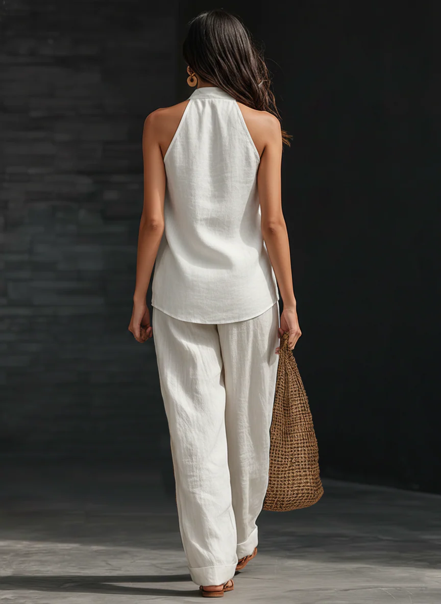 Conjunto sin mangas Zoë™ con pantalones anchos