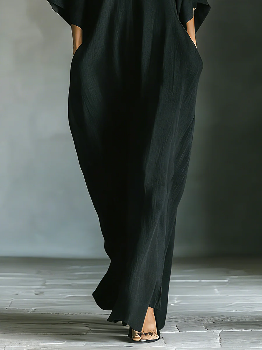 Alessandra™ | Vestido largo con mangas kimono