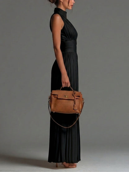 Combinaison Anna - Mono de chiffon negro plisado