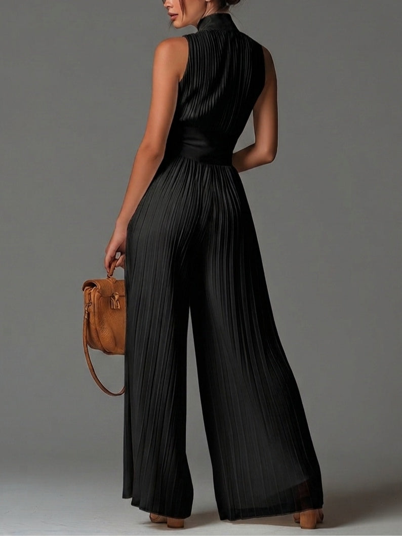 Combinaison Anna - Mono de chiffon negro plisado