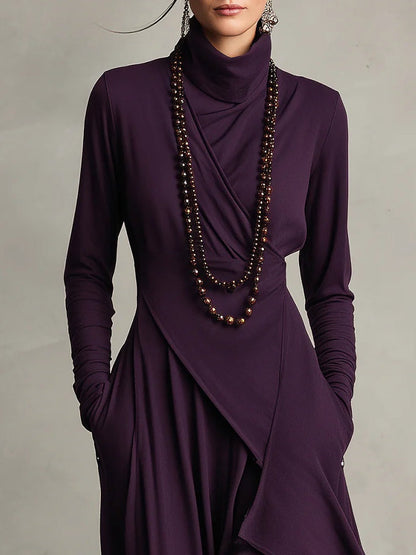 Malva | Vestido Maxi de Cuello Alto