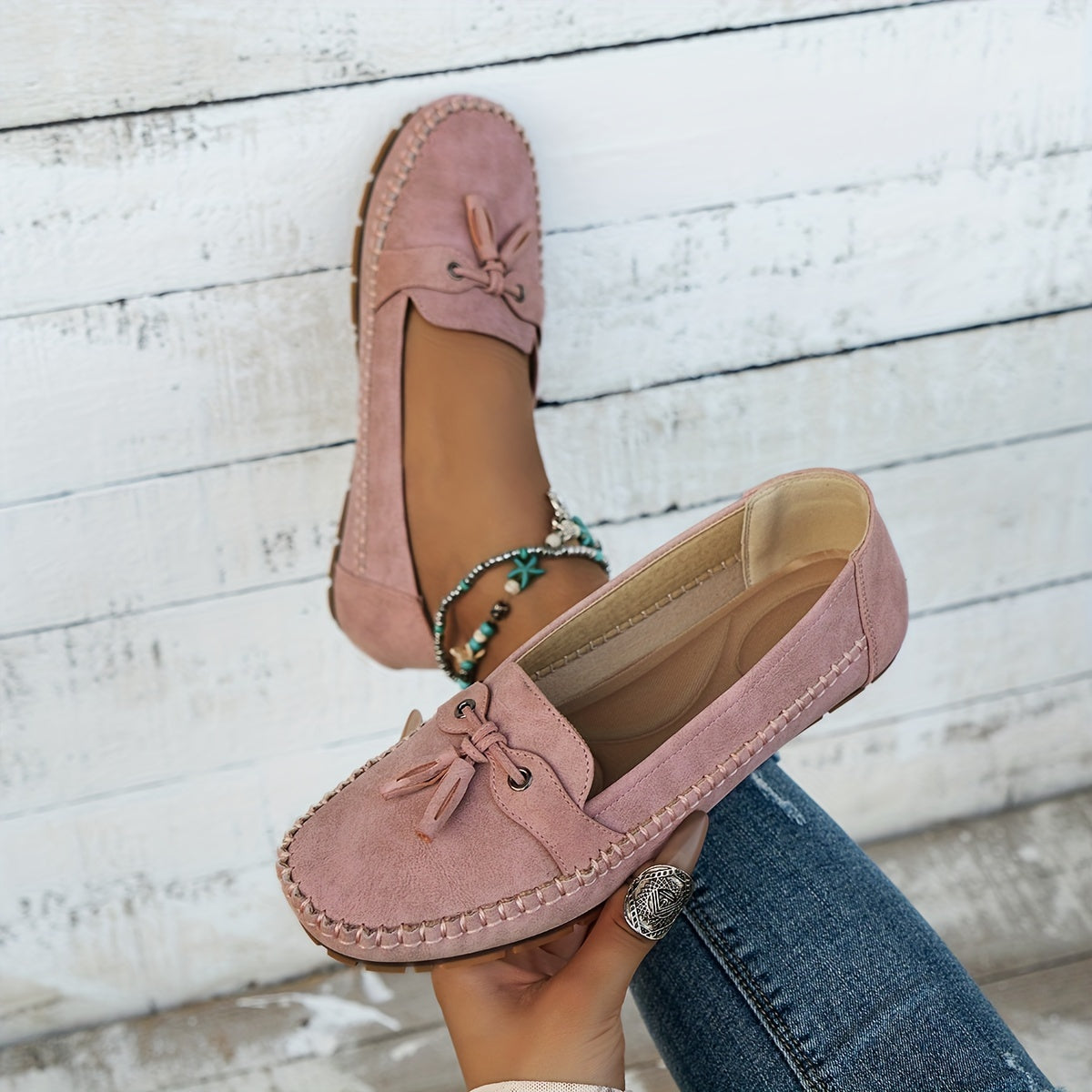 Nadine™ - Mocasines clásicos con detalle de flecos
